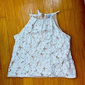 Anthropologie LIV Los Angeles Lace Petal Tank L